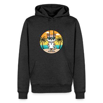 Burmilla Cat Breed Cartoon Lunettes de soleil Beach - Sweat à capuche Premium bio Homme - anthracite chiné - Devant - Thijin (182cm)
