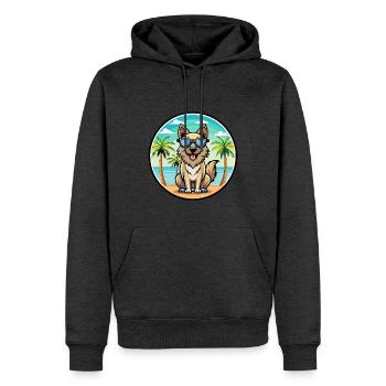 Carpathian Shepherd Dog Breed Cartoon Sunglasses - Men’s Premium Organic Hoodie - heather anthracite - Front - Thijin (182cm)