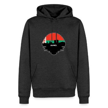 Gomel Weißrussland Flagge Skyline Silhouette Reisen - Männer Premium Bio Hoodie - Anthrazit meliert - Vorne - Thijin (182cm)