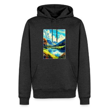Lake District England Uk Vintage Travel Poster WPA - Men’s Premium Organic Hoodie - heather anthracite - Front - Thijin (182cm)