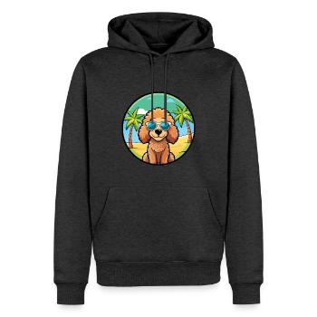 Toy Poodle Dog Breed Cartoon Sunglasses Beach - Men’s Premium Organic Hoodie - heather anthracite - Front - Thijin (182cm)
