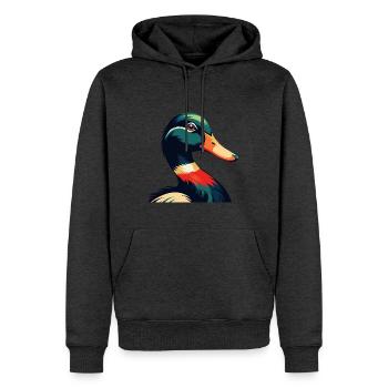 Duck Cartoon Character Colorful Pet Animal - Men’s Premium Organic Hoodie - heather anthracite - Front - Thijin (182cm)