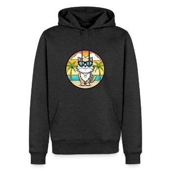Birma Heilige Katzenrasse Cartoon Sonnenbrille Strand - Männer Premium Bio Hoodie - Anthrazit meliert - Vorne - Thijin (182cm)