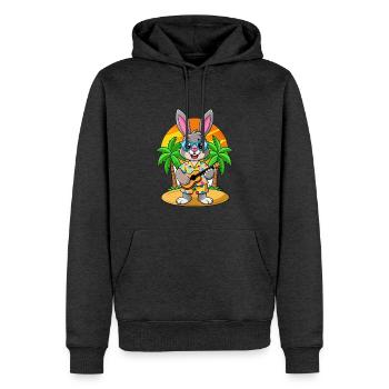 Lustige Kaninchen Cartoon Sommer Strand Sonnenbrille - Männer Premium Bio Hoodie - Anthrazit meliert - Vorne - Thijin (182cm)