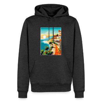 Costa Blanca Spain Vintage Travel Poster Souvenir - Men’s Premium Organic Hoodie - heather anthracite - Front - Thijin (182cm)