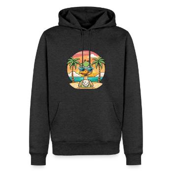 Strauß lustige Cartoon Sommer Strand Sonnenbrille - Männer Premium Bio Hoodie - Anthrazit meliert - Vorne - Thijin (182cm)