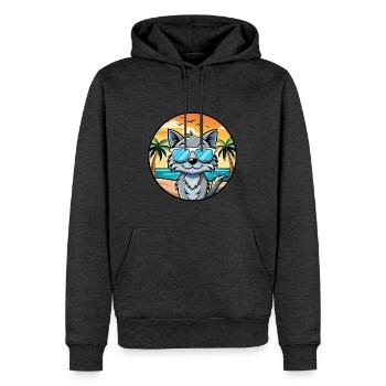 Australische Nebelkatzenrasse Cartoon Sonnenbrille Strand - Männer Premium Bio Hoodie - Anthrazit meliert - Vorne - Thijin (182cm)