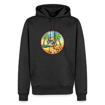 Pony Lustige Cartoon Sommer Strand Sonnenbrille Aufkleber - Männer Premium Bio Hoodie - Anthrazit meliert - Vorne - Thijin (182cm)