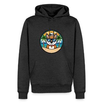 Cao De Seo Miguel Hunderasse Cartoon Strand - Männer Premium Bio Hoodie - Anthrazit meliert - Vorne - Thijin (182cm)