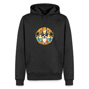 Miniatur Foxterrier Hunderasse Cartoon Sonnenbrille - Männer Premium Bio Hoodie - Anthrazit meliert - Vorne - Thijin (182cm)
