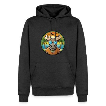 Moose Funny Cartoon Summer Beach Sunglasses Cool - Men’s Premium Organic Hoodie - heather anthracite - Front - Thijin (182cm)