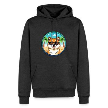 Shih Poo Hunderasse Cartoon Sonnenbrille Strand - Männer Premium Bio Hoodie - Anthrazit meliert - Vorne - Thijin (182cm)