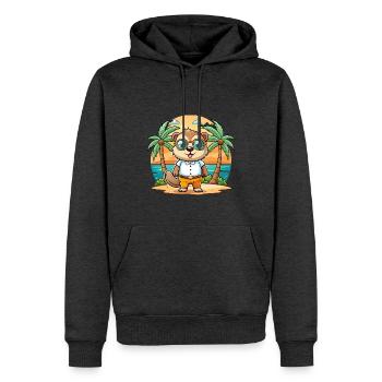 Otter Lustige Cartoon Sommer Strand Sonnenbrille - Männer Premium Bio Hoodie - Anthrazit meliert - Vorne - Thijin (182cm)