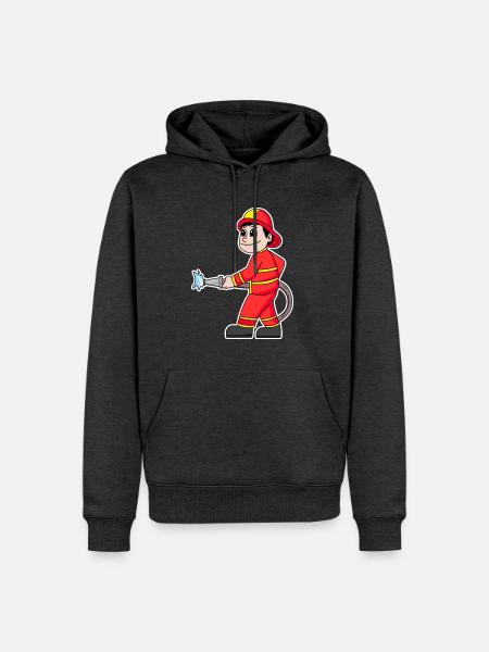 Feuerwehrmann - Männer Premium Bio Hoodie - Anthrazit meliert