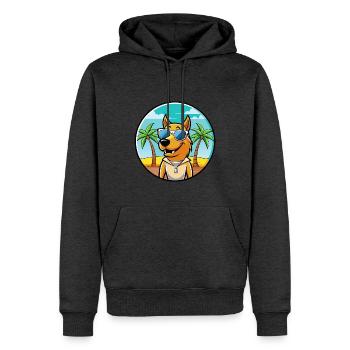 Smaland Hound Chien Race Dessin Animé Lunettes De Soleil Plage - Sweat à capuche Premium bio Homme - anthracite chiné - Devant - Thijin (182cm)