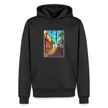 Colonia Del Sacramento Vintage Reiseposter WPA - Männer Premium Bio Hoodie - Anthrazit meliert - Vorne - Thijin (182cm)