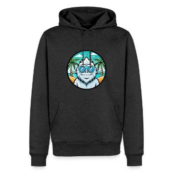 Yeti Lustige Cartoon Sommer Strand Sonnenbrille Aufkleber - Männer Premium Bio Hoodie - Anthrazit meliert - Vorne - Thijin (182cm)