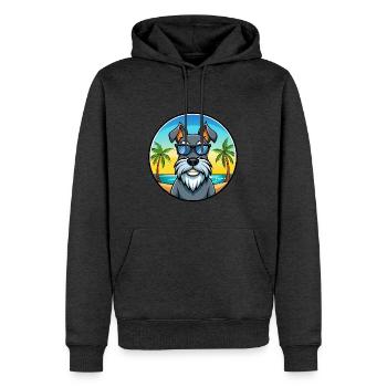Standard Schnauzer Hunderasse Cartoon Sonnenbrille - Männer Premium Bio Hoodie - Anthrazit meliert - Vorne - Thijin (182cm)