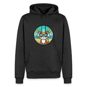 Hantilly Tiffany Race Chat Dessin Animé Lunettes de Soleil Plage - Sweat à capuche Premium bio Homme - anthracite chiné - Devant - Thijin (182cm)