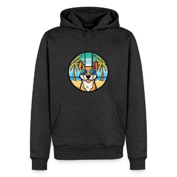 Perro De Presa Mallorquinische Hunderasse Cartoon Beach - Männer Premium Bio Hoodie - Anthrazit meliert - Vorne - Thijin (182cm)