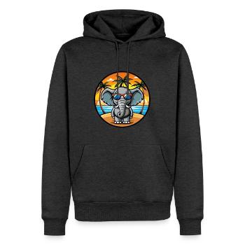 Elephant Funny Cartoon Summer Beach Sunglasses - Men’s Premium Organic Hoodie - heather anthracite - Front - Thijin (182cm)
