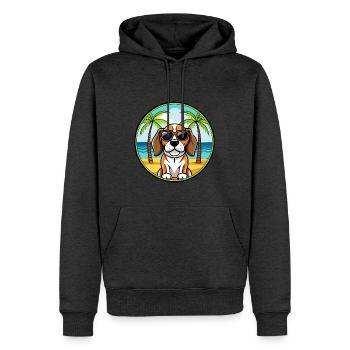 Beagle Harrier Hunderasse Cartoon Sonnenbrille Strand - Männer Premium Bio Hoodie - Anthrazit meliert - Vorne - Thijin (182cm)