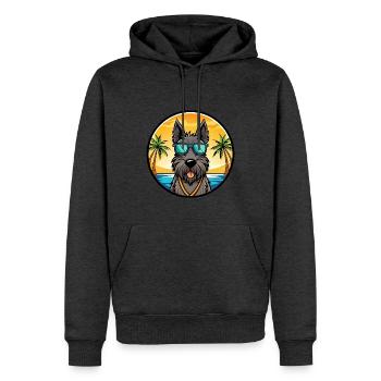 Scottish Terrier Hunderasse Cartoon Sonnenbrille Strand - Männer Premium Bio Hoodie - Anthrazit meliert - Vorne - Thijin (182cm)