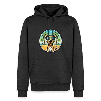 Plott Hound Hund Rasse Cartoon Sonnenbrille Strand - Männer Premium Bio Hoodie - Anthrazit meliert - Vorne - Thijin (182cm)