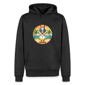Gans Lustige Cartoon Sommer Strand Sonnenbrille - Männer Premium Bio Hoodie - Anthrazit meliert - Vorne - Thijin (182cm)