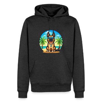 German Sheeppoodle Dog Breed Cartoon Sunglasses - Men’s Premium Organic Hoodie - heather anthracite - Front - Thijin (182cm)