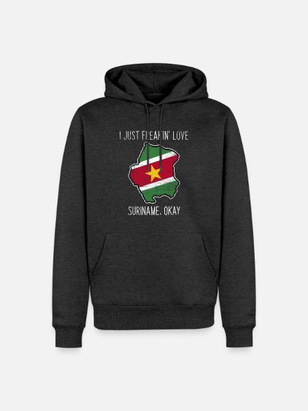 Herzlicher Surinamer Paramaribo - Männer Premium Bio Hoodie - Anthrazit meliert