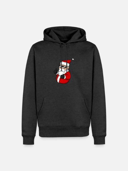 Cool Santa - Männer Premium Bio Hoodie - Anthrazit meliert