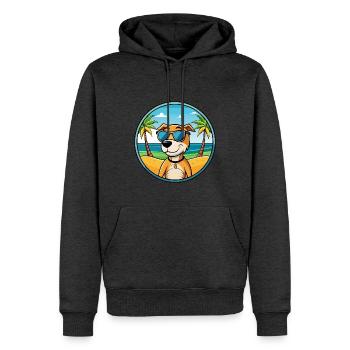 Auvergne Vorstehhund Rasse Cartoon Sonnenbrille Strand - Männer Premium Bio Hoodie - Anthrazit meliert - Vorne - Thijin (182cm)
