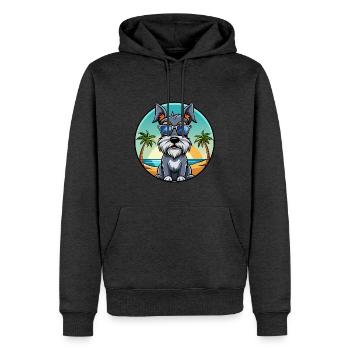 Standard Schnauzer Hunderasse Cartoon Sonnenbrille - Männer Premium Bio Hoodie - Anthrazit meliert - Vorne - Thijin (182cm)