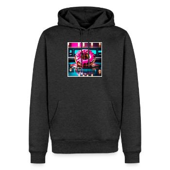 Donut 2 - Männer Premium Bio Hoodie - Anthrazit meliert - Vorne - Thijin (182cm)