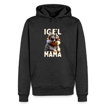Igel Mama Mom Igelfrau Muttertag Igelmama Igel Mum - Männer Premium Bio Hoodie - Anthrazit meliert - Vorne - Thijin (182cm)