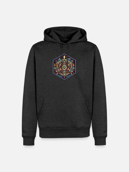 Orgon Energie Logo - Männer Premium Bio Hoodie - Anthrazit meliert