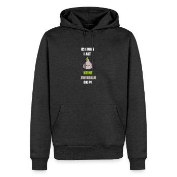 Ich mag keine Zwiebeln - Männer Premium Bio Hoodie - Anthrazit meliert - Vorne - Thijin (182cm)