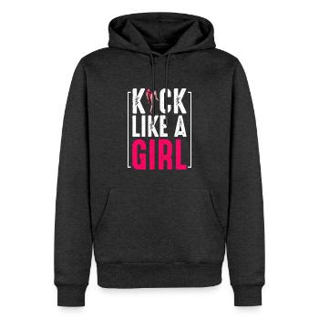 Kickboxing - Männer Premium Bio Hoodie - Anthrazit meliert - Vorne - Thijin (182cm)