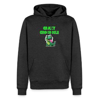 Crazy Crocodile - Männer Premium Bio Hoodie - Anthrazit meliert - Vorne - Thijin (182cm)