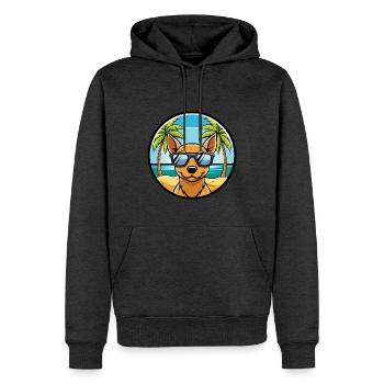 Peruanische haarlose Hunderasse Cartoon Sonnenbrille Strand - Männer Premium Bio Hoodie - Anthrazit meliert - Vorne - Thijin (182cm)