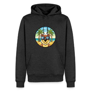 Berger De Beauce Hunderasse Cartoon Sonnenbrille Strand - Männer Premium Bio Hoodie - Anthrazit meliert - Vorne - Thijin (182cm)