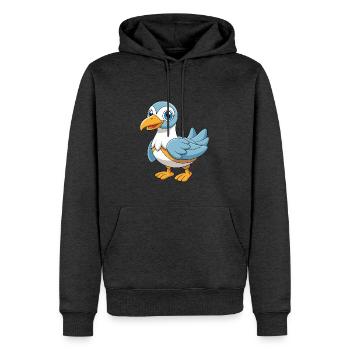 Albatross Cute Mascot Cartoon Character Kawaii - Men’s Premium Organic Hoodie - heather anthracite - Front - Thijin (182cm)