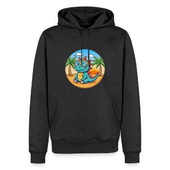 Dragon Funny Cartoon Summer Beach Sunglasses - Men’s Premium Organic Hoodie - heather anthracite - Front - Thijin (182cm)