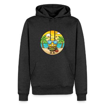 Bee Funny Cartoon Summer Beach Sunglasses - Men’s Premium Organic Hoodie - heather anthracite - Front - Thijin (182cm)