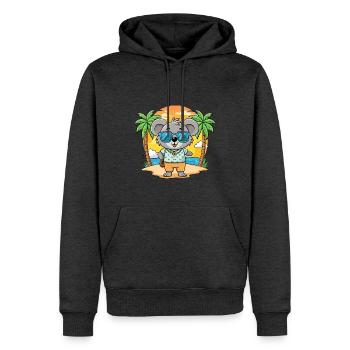 Koala Lustige Cartoon Sommer Strand Sonnenbrille - Männer Premium Bio Hoodie - Anthrazit meliert - Vorne - Thijin (182cm)