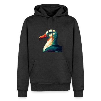 Albatross Cartoon Character Colorful Pet Animal - Men’s Premium Organic Hoodie - heather anthracite - Front - Thijin (182cm)