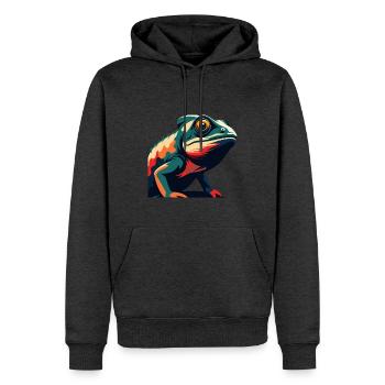 Chameleon Cartoon Character Colorful Pet Animal - Men’s Premium Organic Hoodie - heather anthracite - Front - Thijin (182cm)