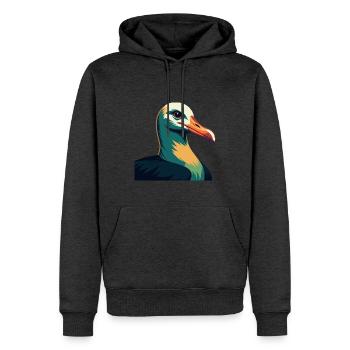 Albatross Cartoon Character Colorful Pet Animal - Men’s Premium Organic Hoodie - heather anthracite - Front - Thijin (182cm)