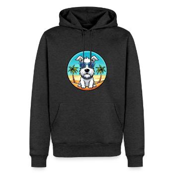 Sealyham Terrier Dog Breed Cartoon Sunglass Beach - Men’s Premium Organic Hoodie - heather anthracite - Front - Thijin (182cm)